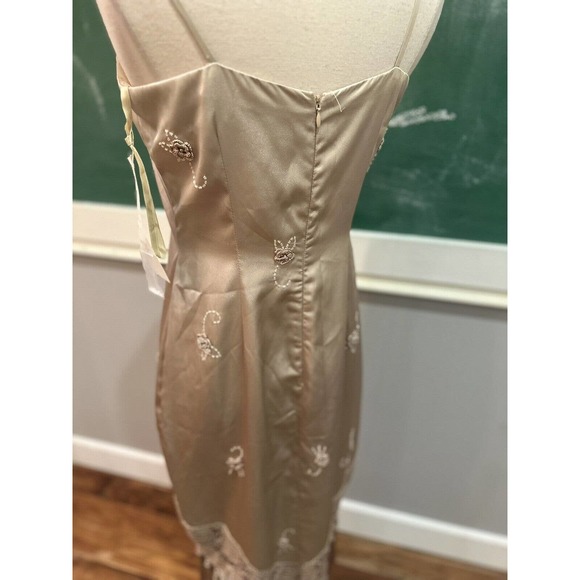 Vintage Sue Wong Nocturne Dress sz 8 NWT STUNNING Champagne crochet - Picture 7 of 10